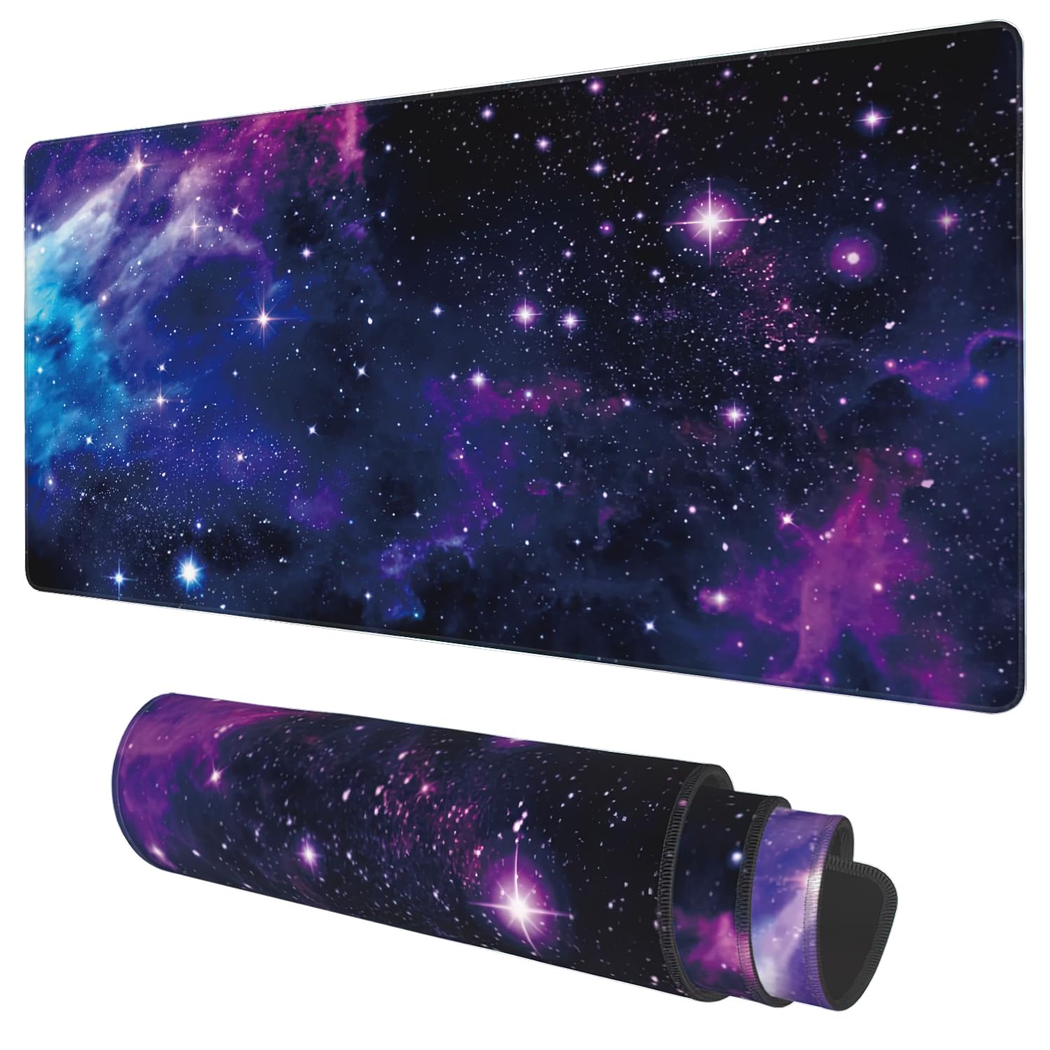 Extended Gaming Mouse Pad with Non-Slip Stitched Base