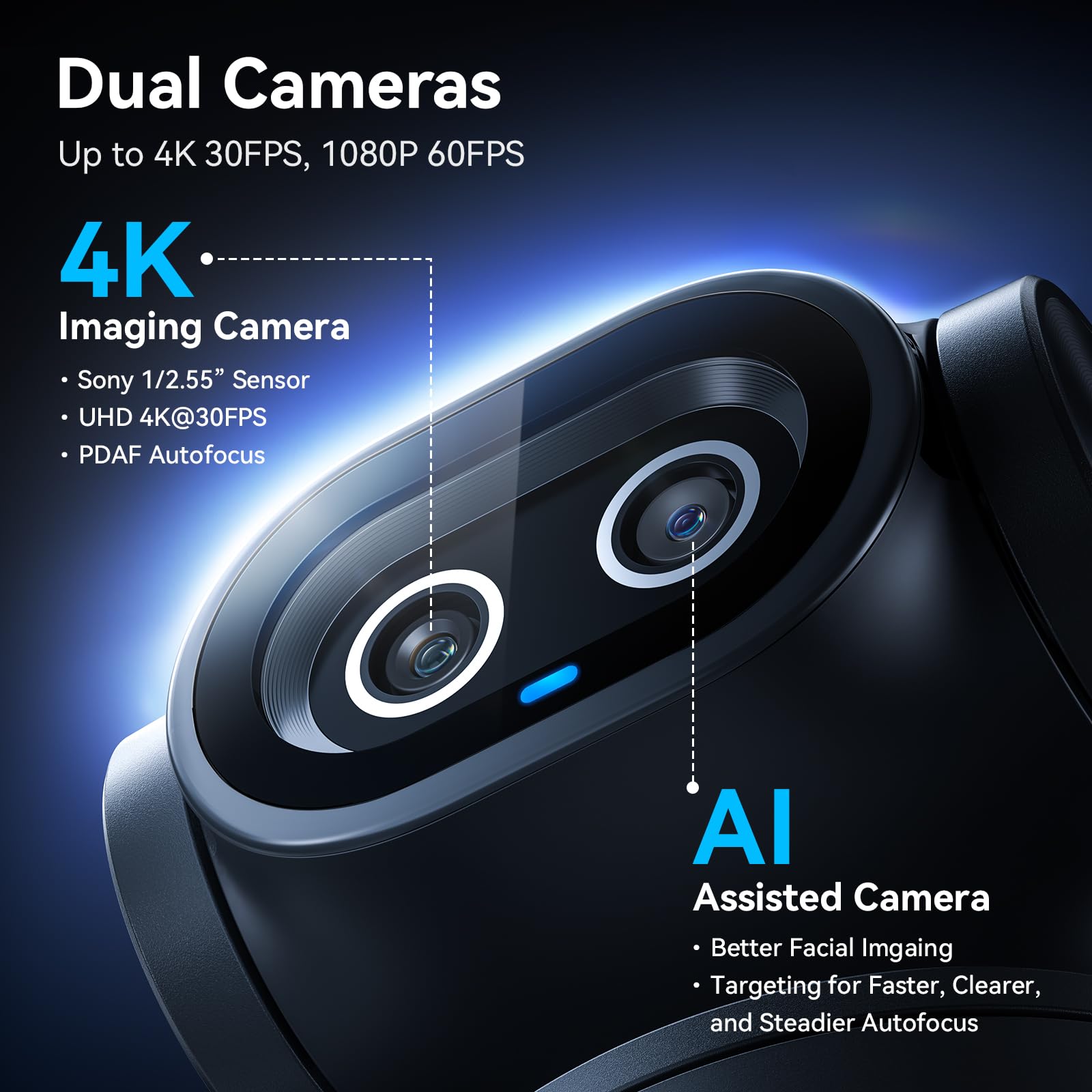 EMEET PIXY AI-Powered Webcam for Streaming and Gaming