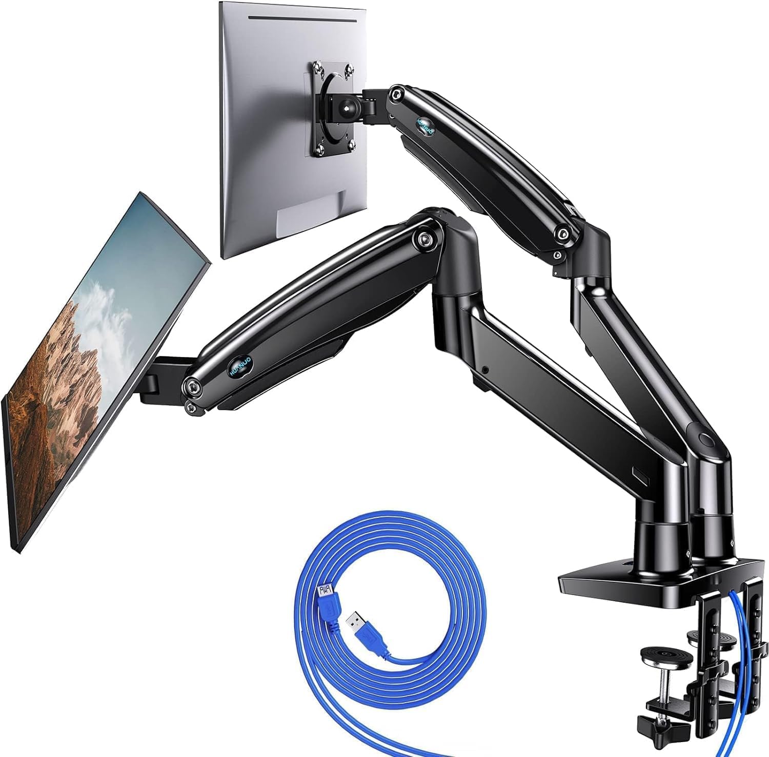 HUANUO Heavy-Duty Monitor Arm for 13–40-Inch Screens