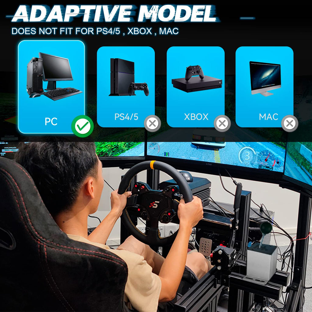 aikeec USB Sim Racing Handbrake with Desk Clamp for PC