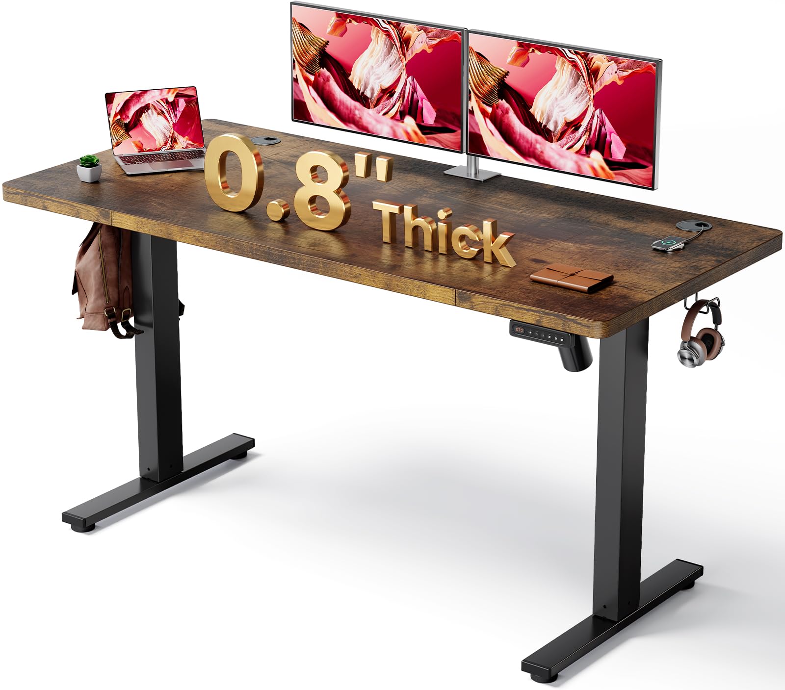 DeskShow 60-Inch Adjustable Electric Standing Desk