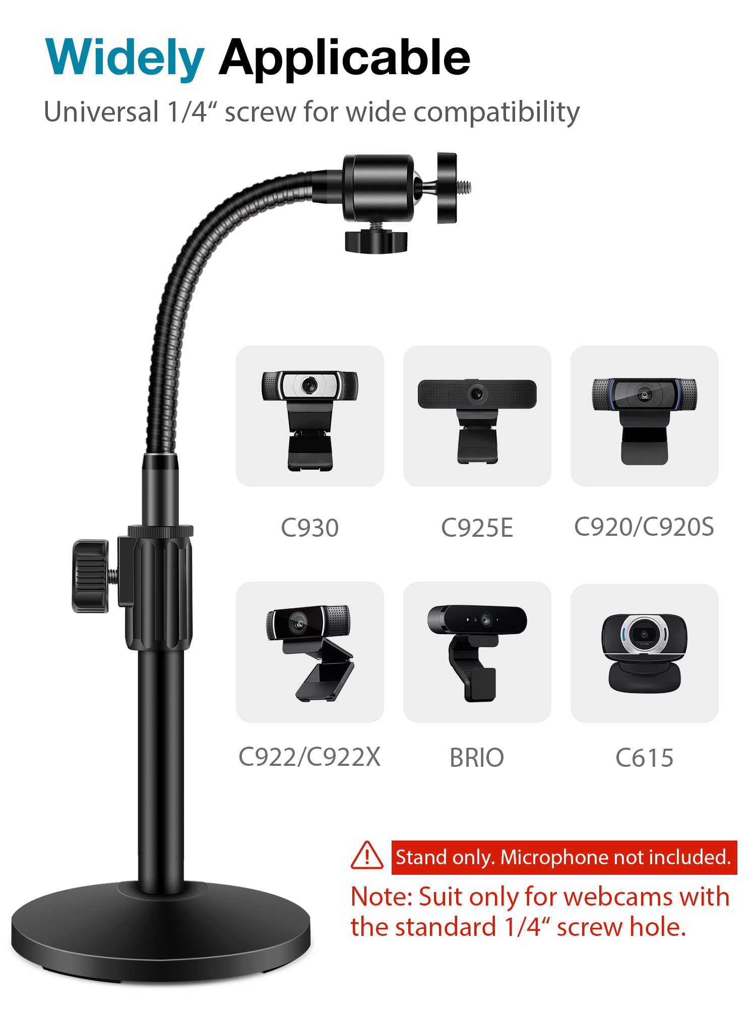 InnoGear Adjustable Webcam Desk Mount Arm for Logitech
