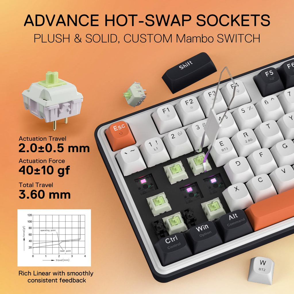 Redragon K668 RGB Gaming Keyboard, 108 Keys Wired Mechanical Keyboard