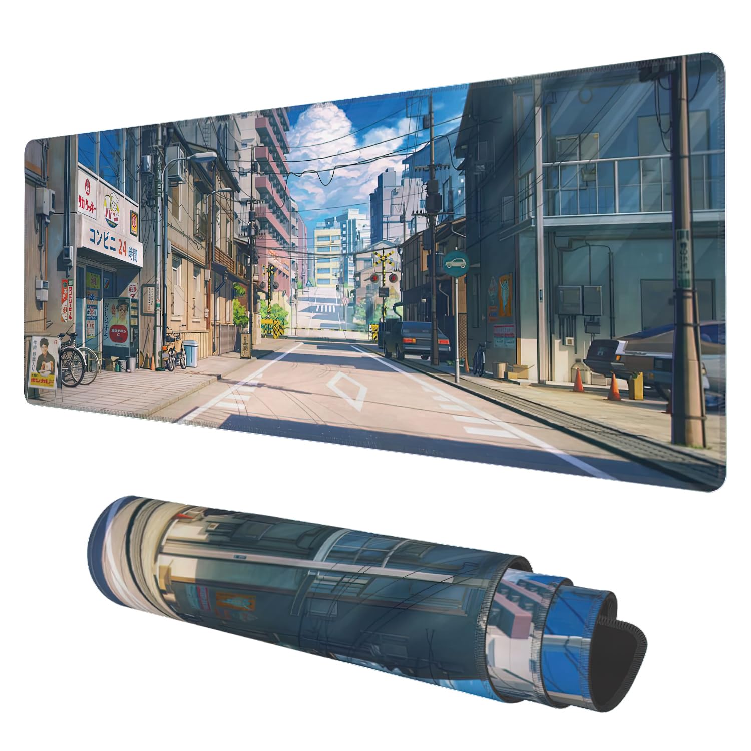 Extended Gaming Mouse Pad with Non-Slip Stitched Base