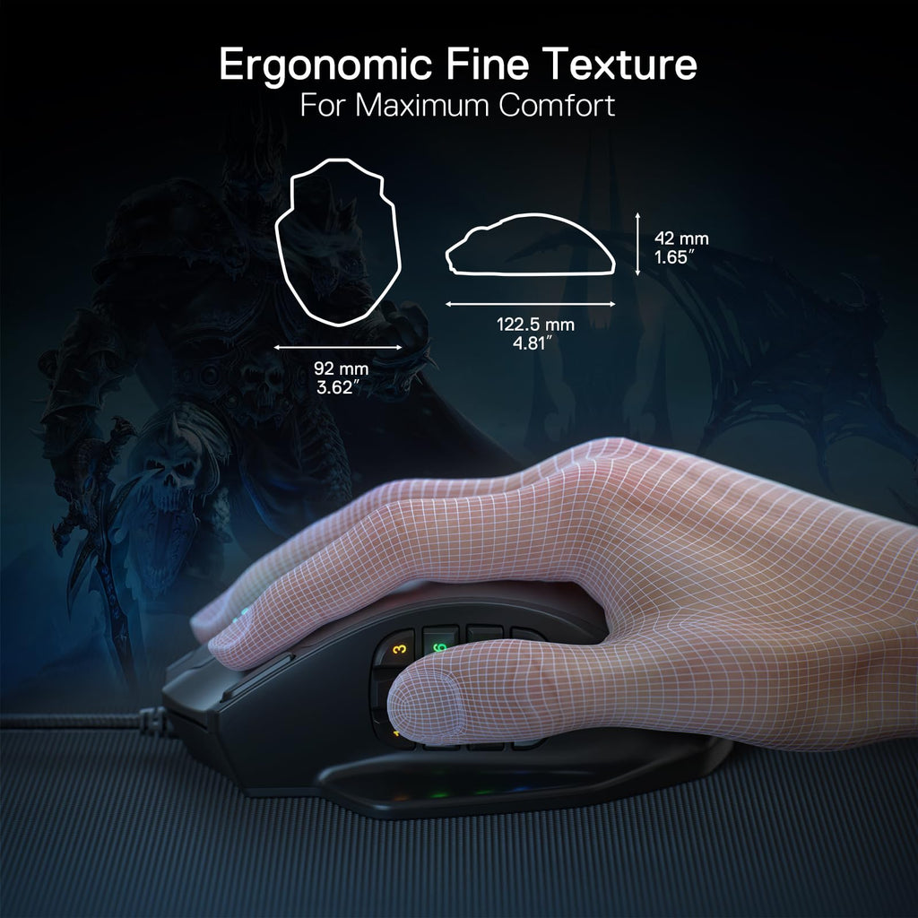 Redragon MMO Gaming Mouse w/Side Buttons