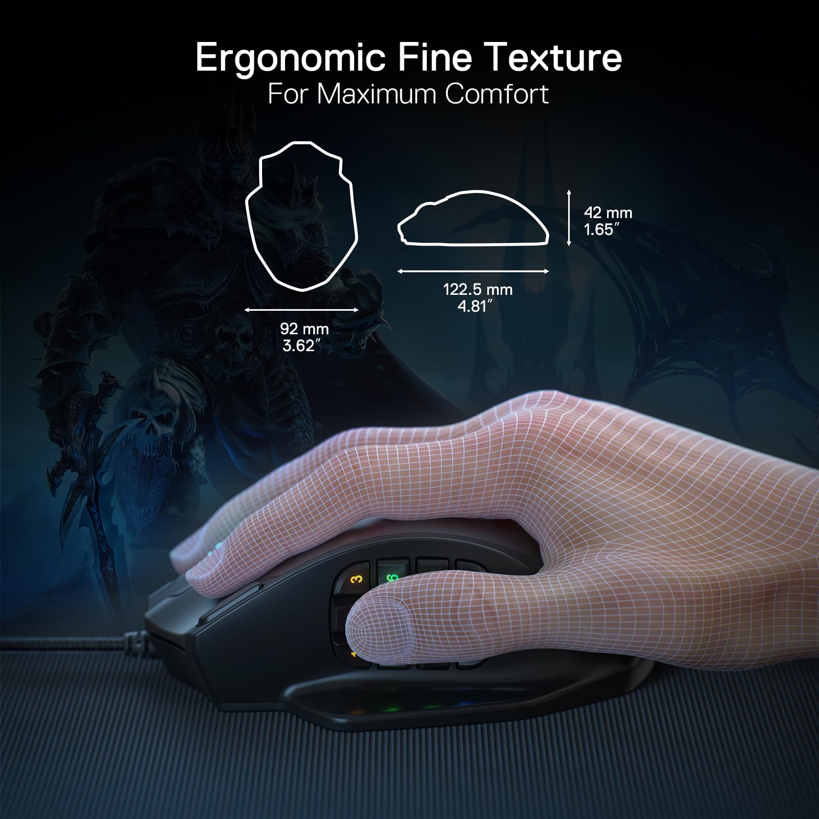 Redragon MMO Gaming Mouse w/Side Buttons