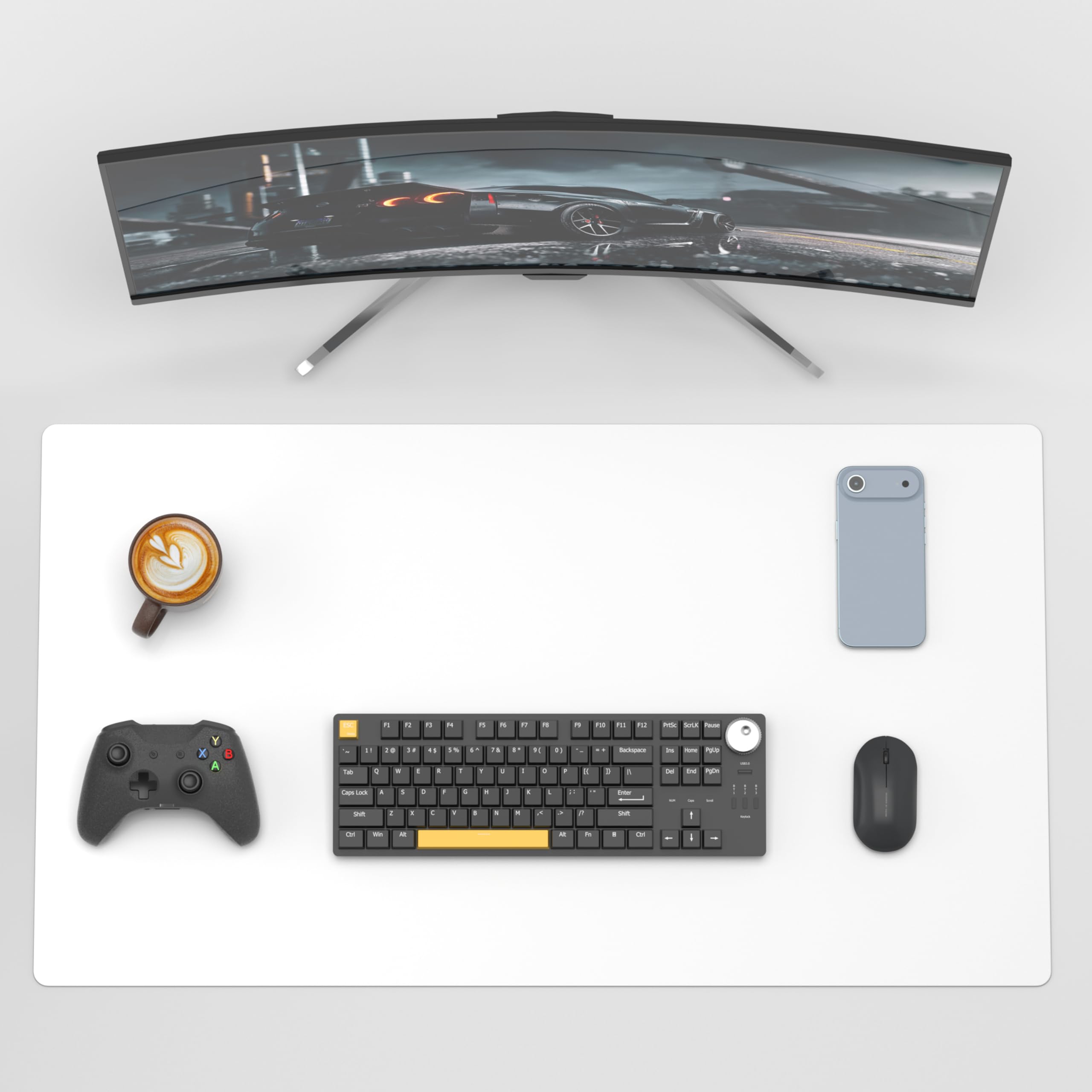 Erpele 31.5-Inch Sandblasted Glass Gaming Mouse Pad