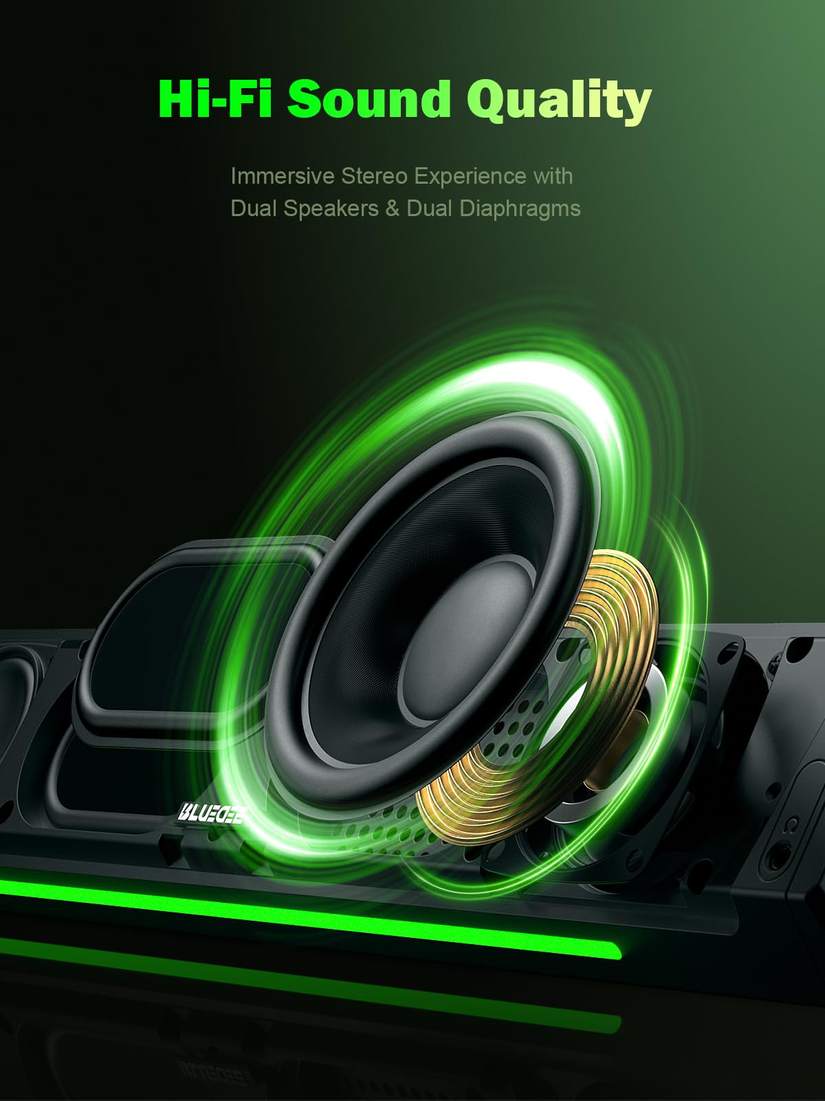 Bluedee Computer Speakers for Desktop PC, Bluetooth AUX Computer Sound Bar