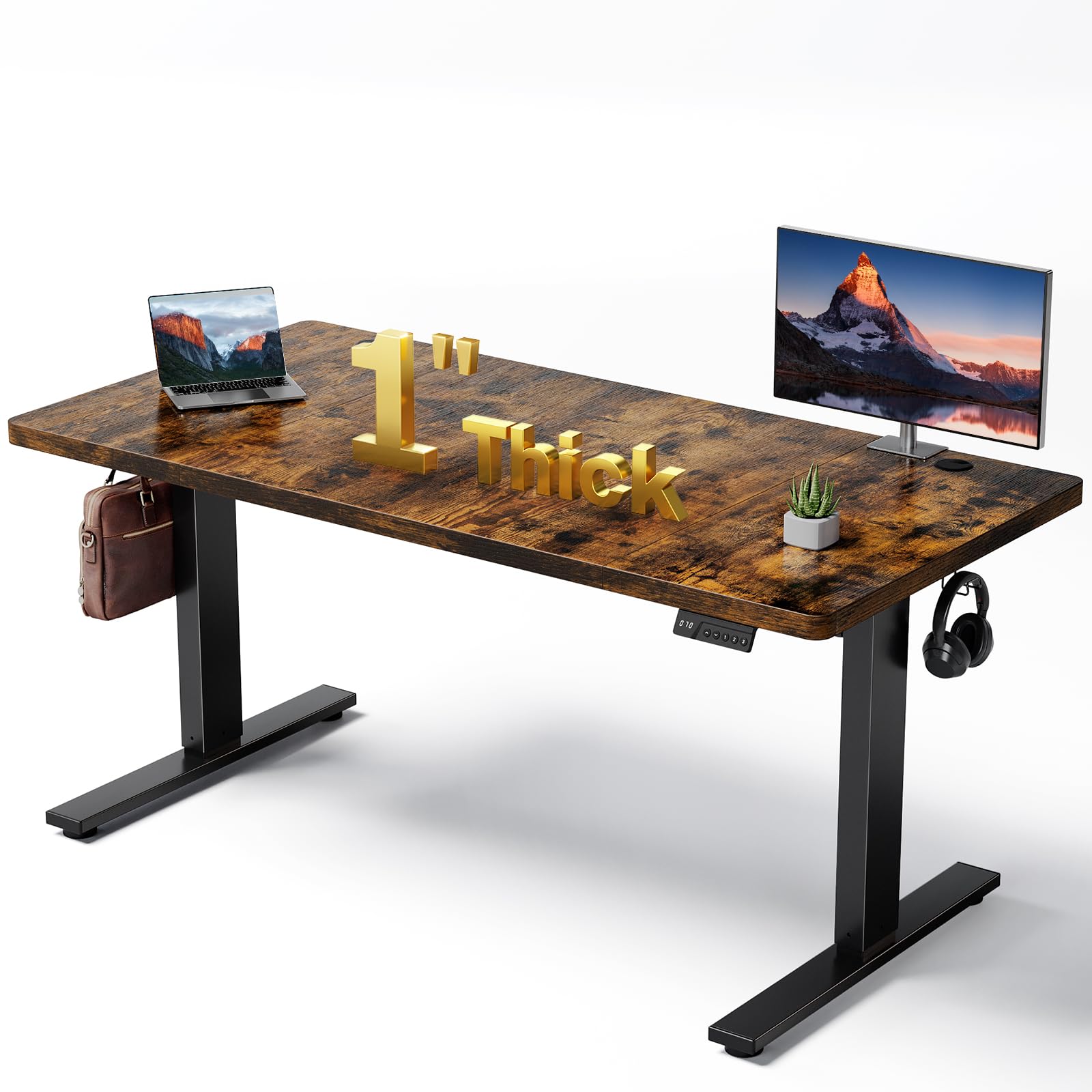 DeskShow 60-Inch Adjustable Electric Standing Desk