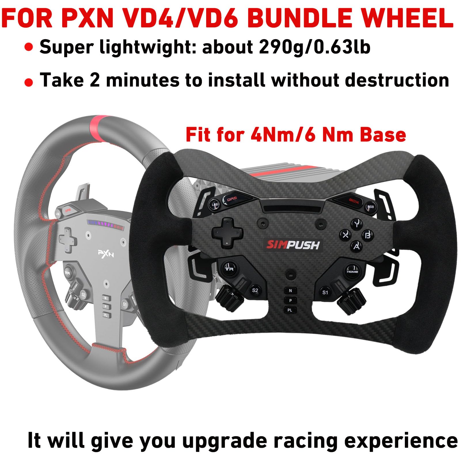 Obokidlyamor F1 Formula Racing Wheel for PXN V99