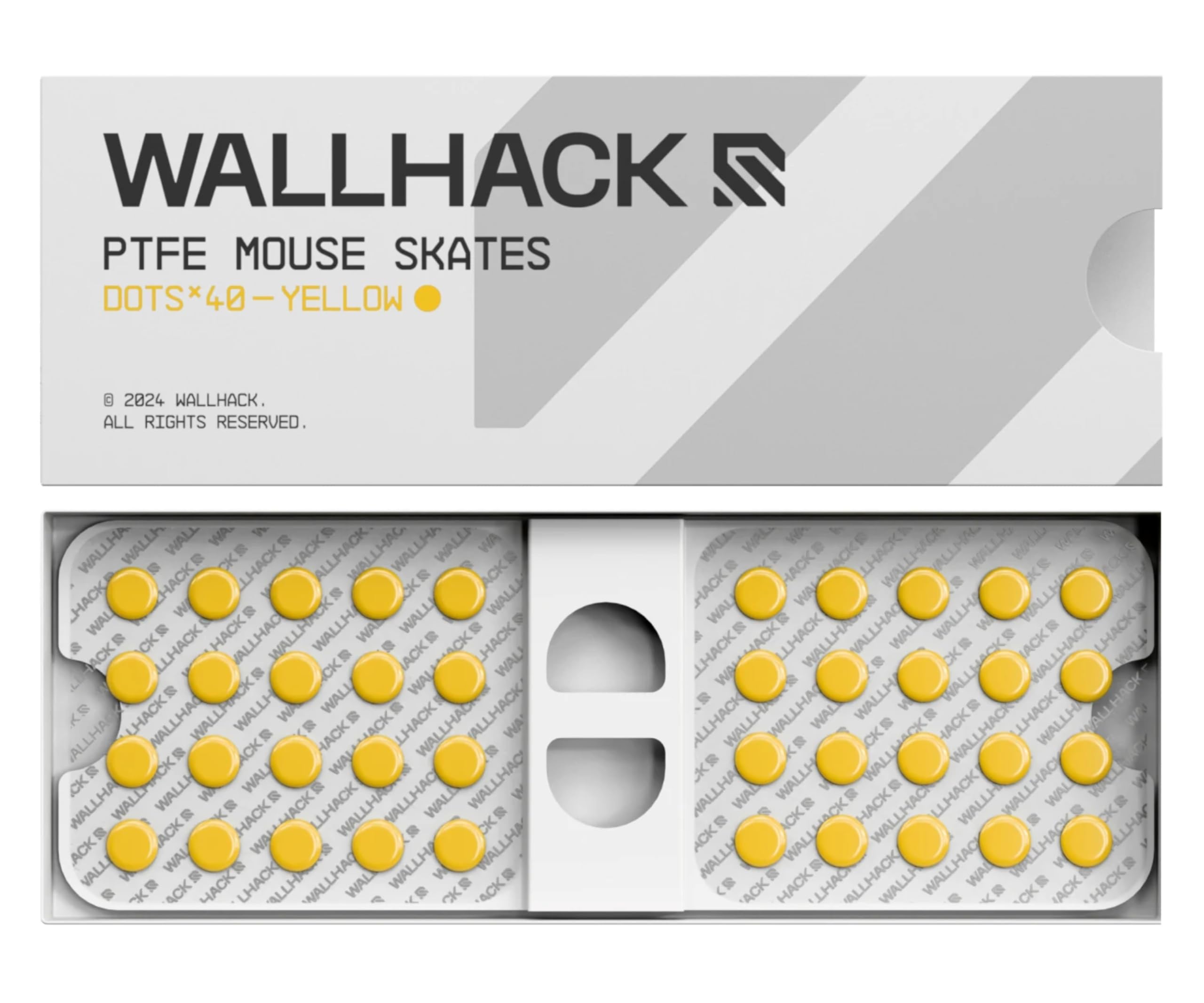 Wallhack Mouse Skates | Premium Universal Skates for Gaming Mice | Ultra-Smooth Glide on Cloth & Glass Pads | Customize Speed & Control | Fast, Easy to Apply