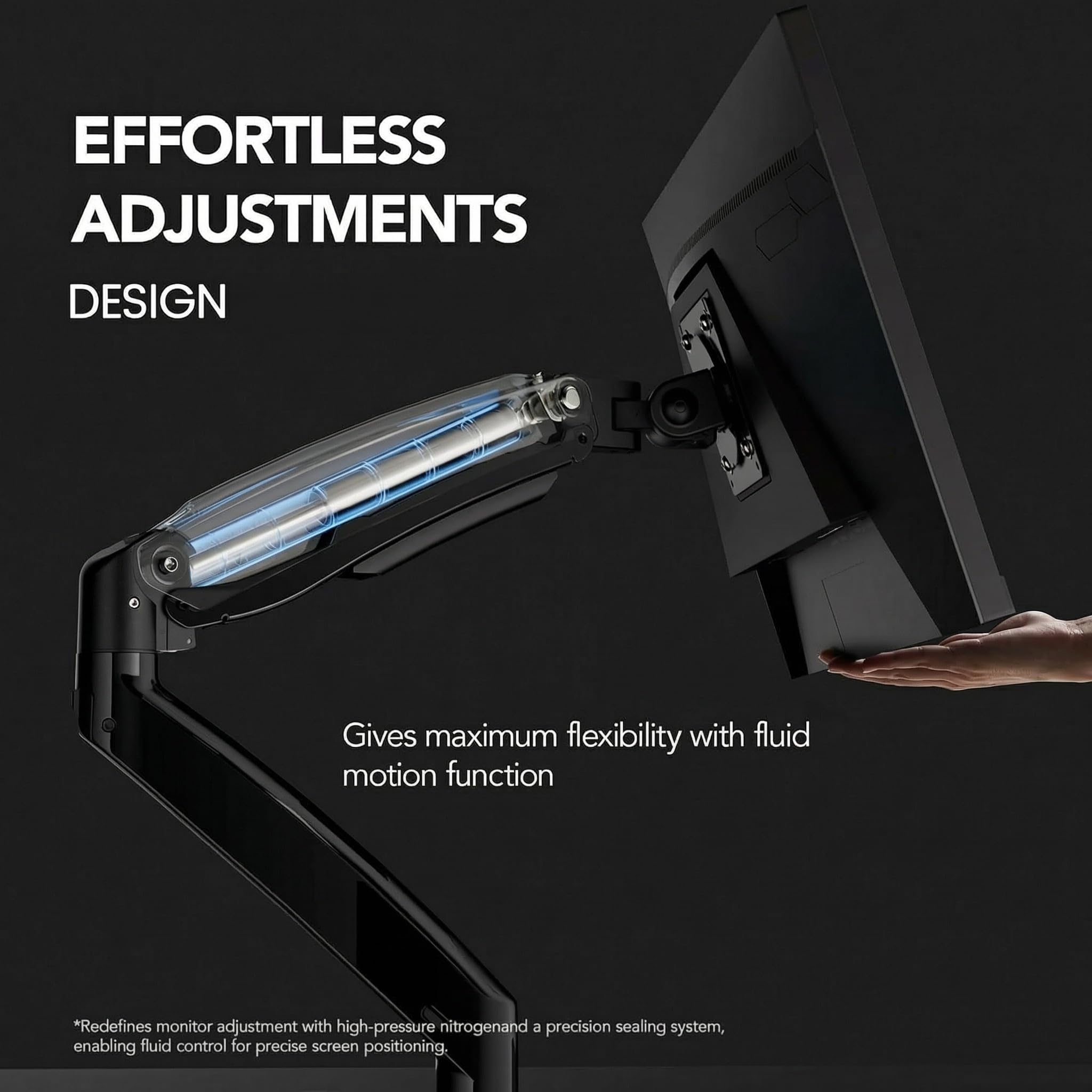 HUANUO Heavy-Duty Monitor Arm for 13–40-Inch Screens