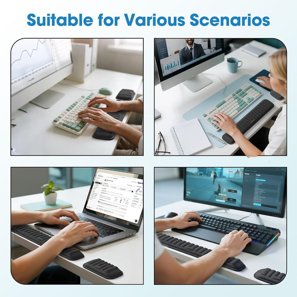 MEKASS Ergonomic Wrist Rest Set for Keyboard and Mouse
