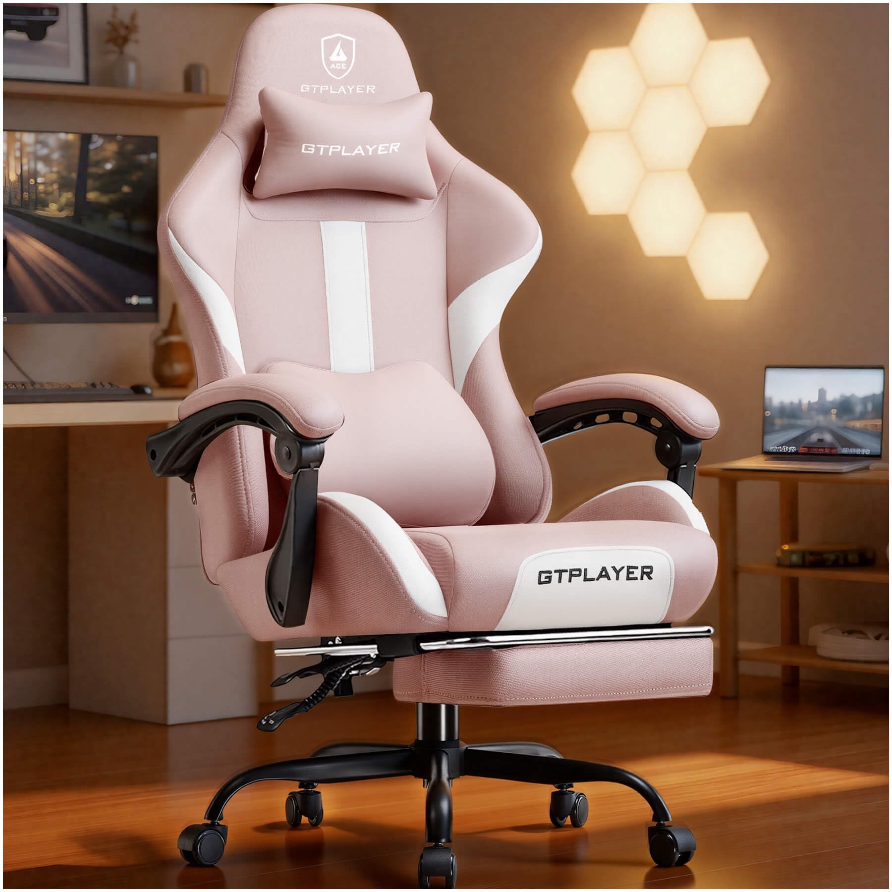 GTPLAYER Ergonomic Gaming Chair with Footrest