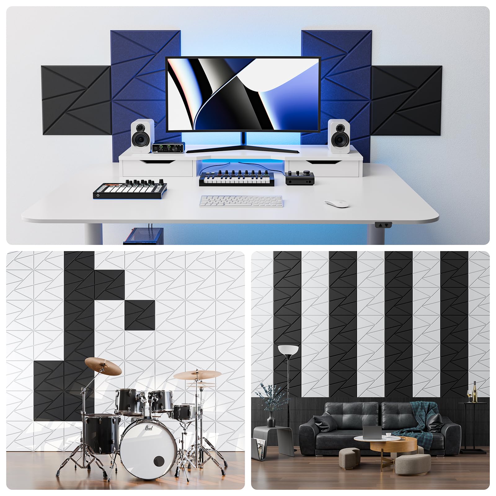 ROOME Self-Adhesive Acoustic Panels for Gaming Studios