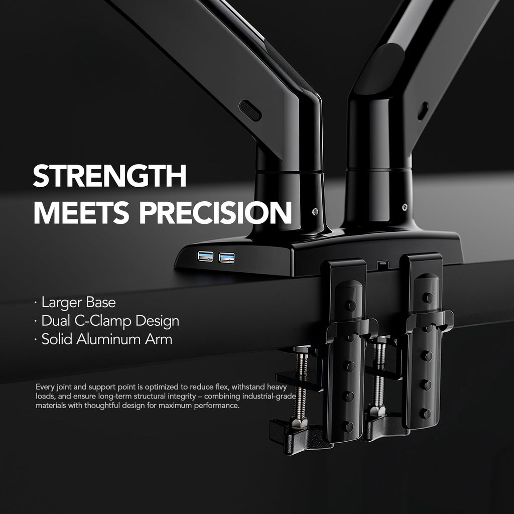 HUANUO Heavy-Duty Monitor Arm for 13–40-Inch Screens