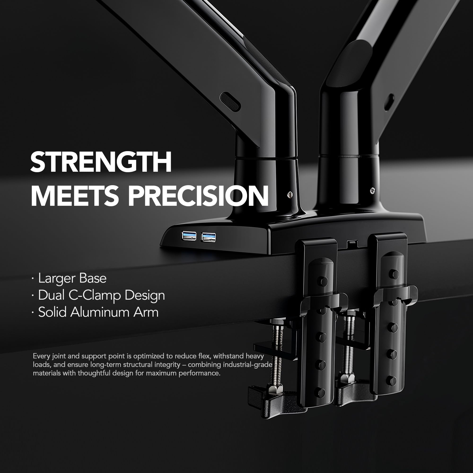 HUANUO Heavy-Duty Monitor Arm for 13–40-Inch Screens