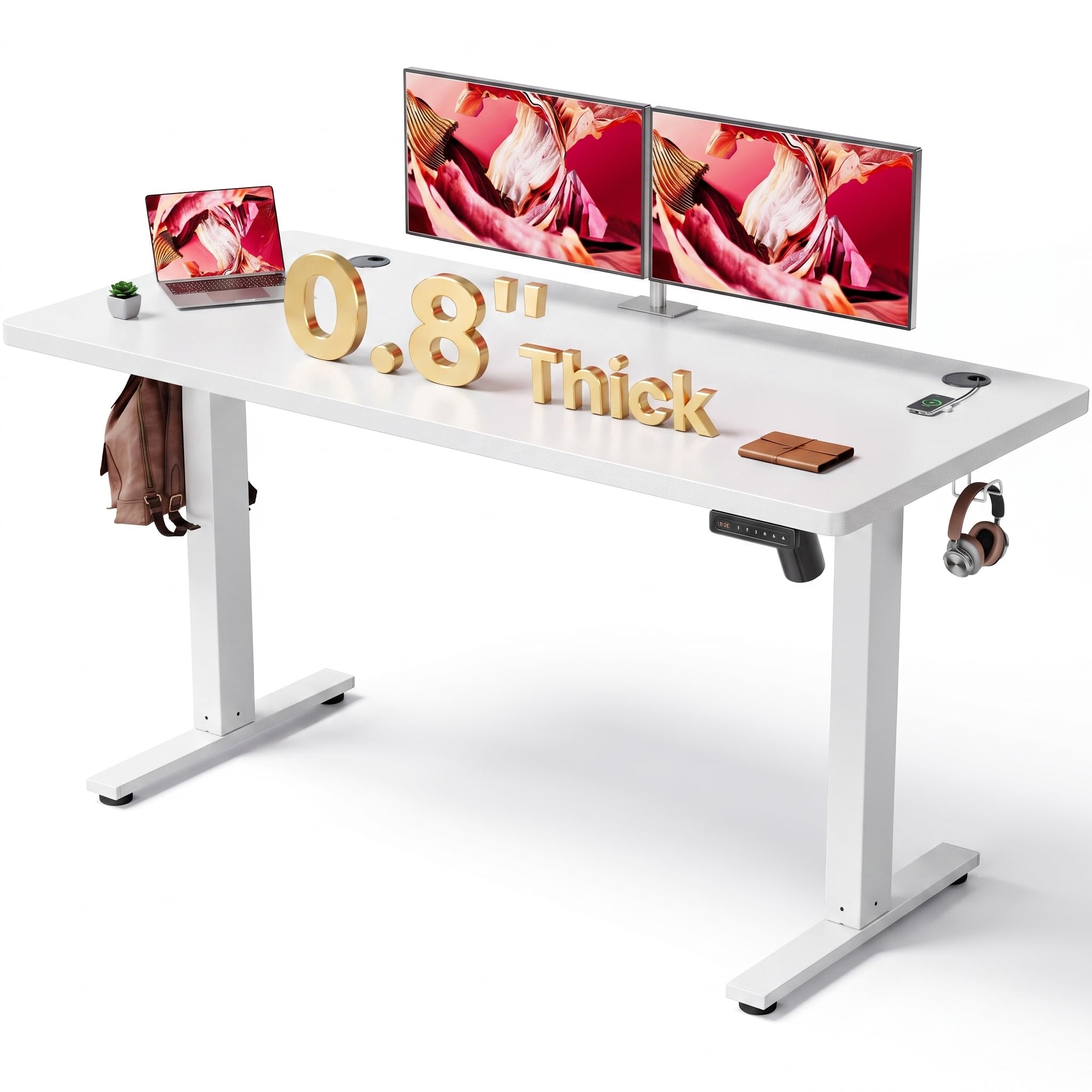 DeskShow 60-Inch Adjustable Electric Standing Desk