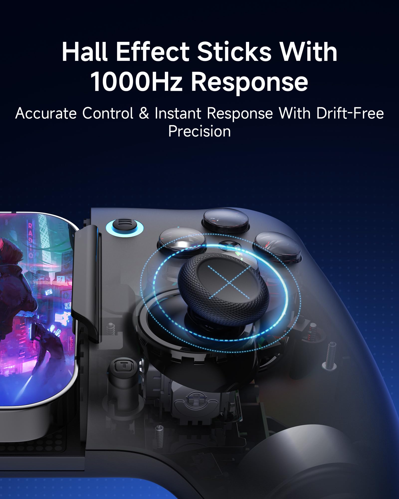 EasySMX M15 USB-C Mobile Gaming Controller with Hall Sticks