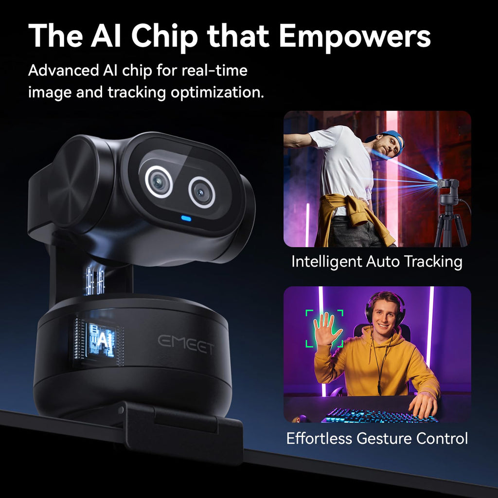 EMEET PIXY AI-Powered Webcam for Streaming and Gaming