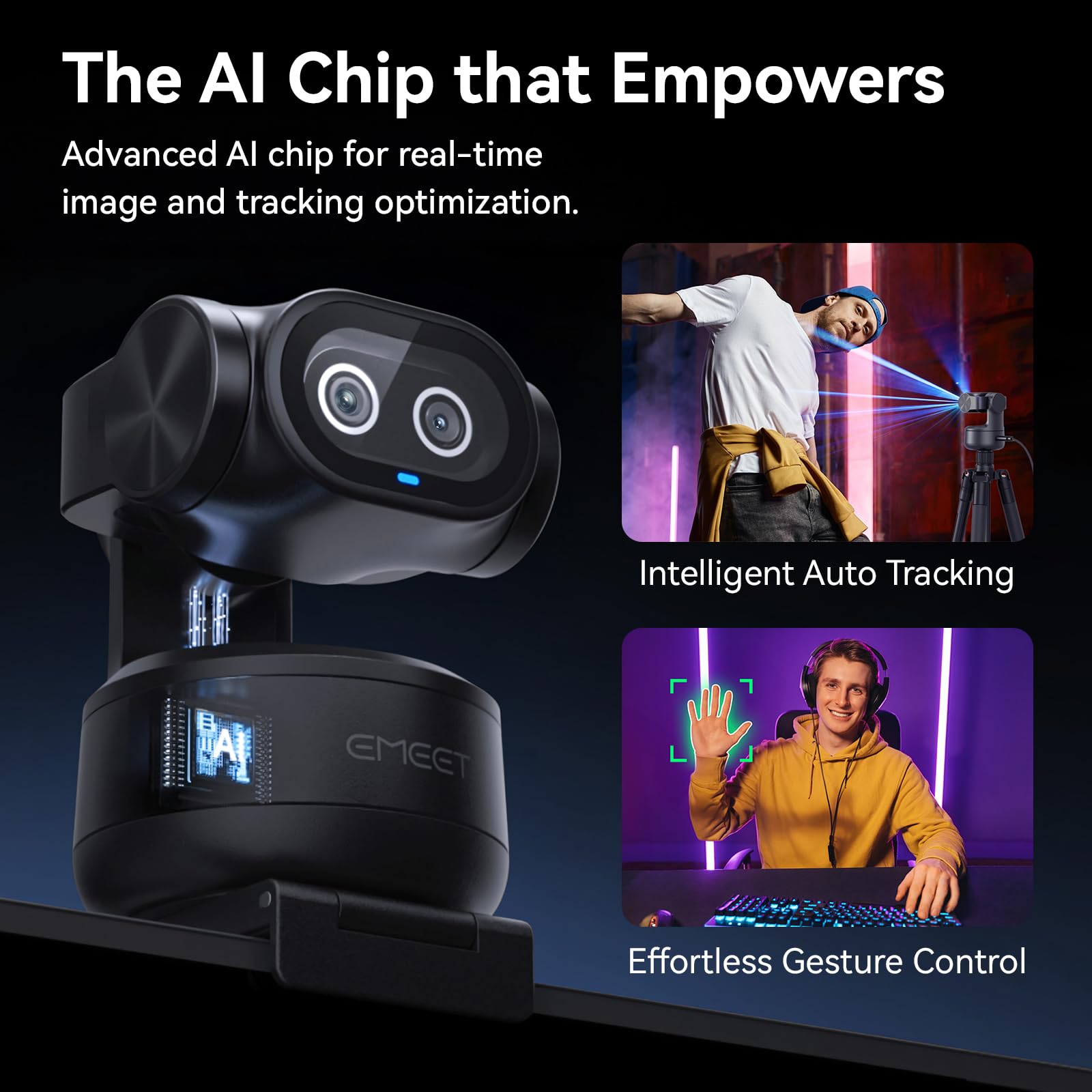 EMEET PIXY AI-Powered Webcam for Streaming and Gaming