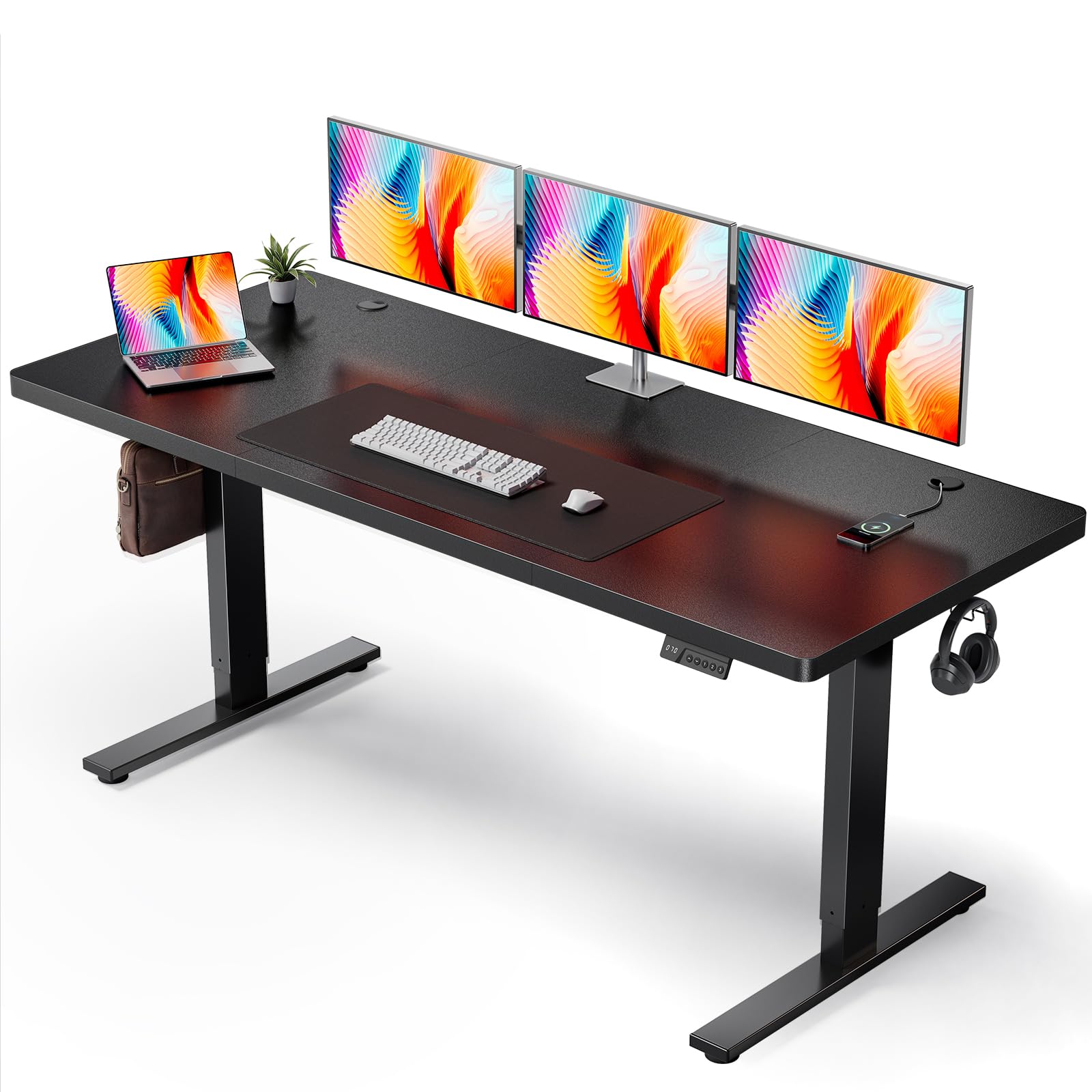 DeskShow 60-Inch Adjustable Electric Standing Desk