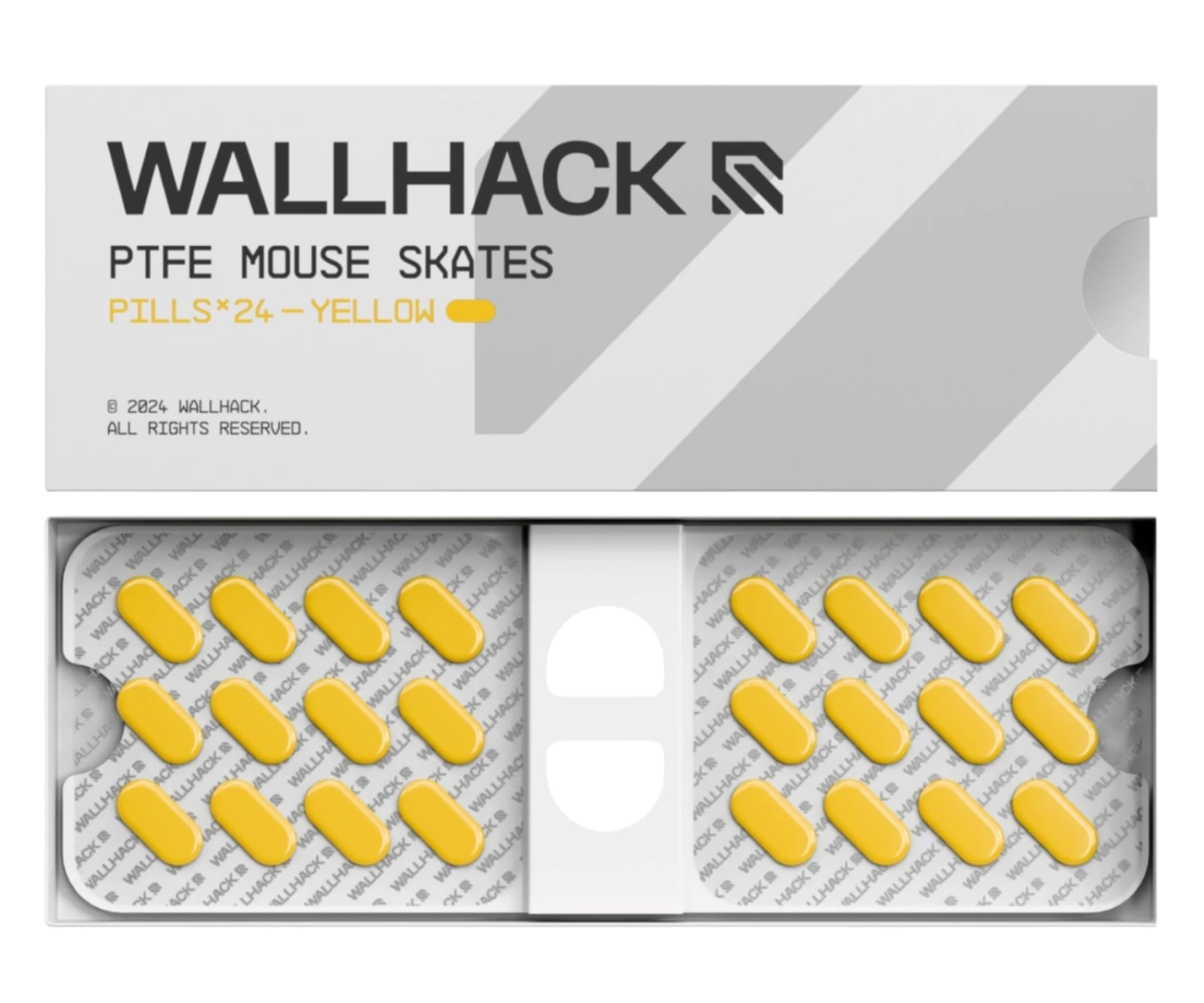 Wallhack Mouse Skates | Premium Universal Skates for Gaming Mice | Ultra-Smooth Glide on Cloth & Glass Pads | Customize Speed & Control | Fast, Easy to Apply