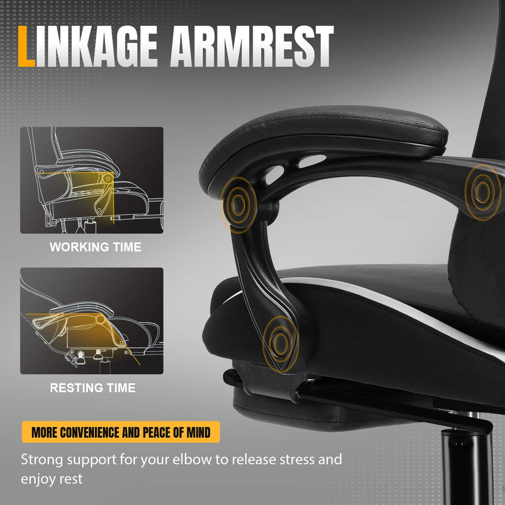 GTPLAYER Ergonomic Gaming Chair with Footrest