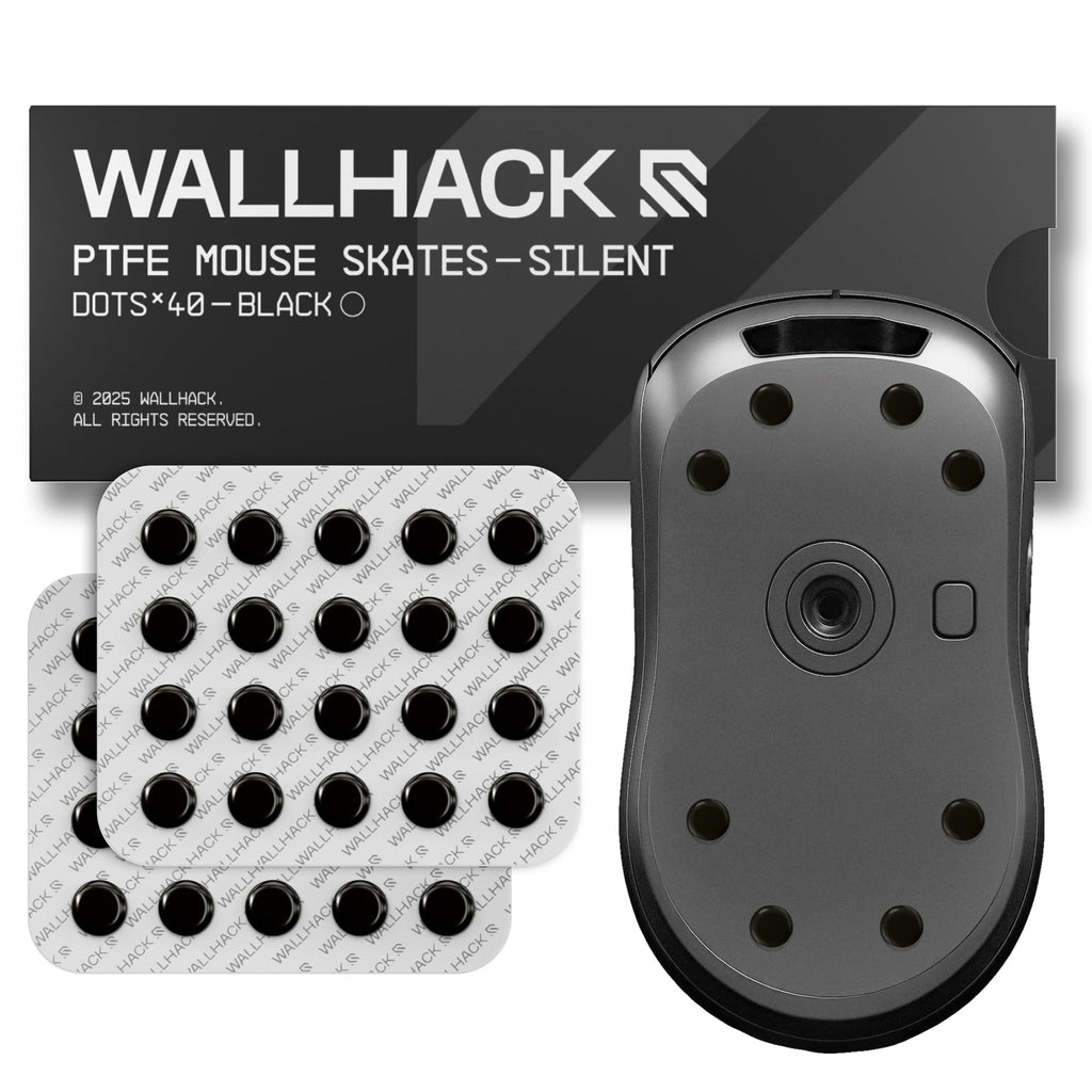 Wallhack Mouse Skates | Premium Universal Skates for Gaming Mice | Ultra-Smooth Glide on Cloth & Glass Pads | Customize Speed & Control | Fast, Easy to Apply
