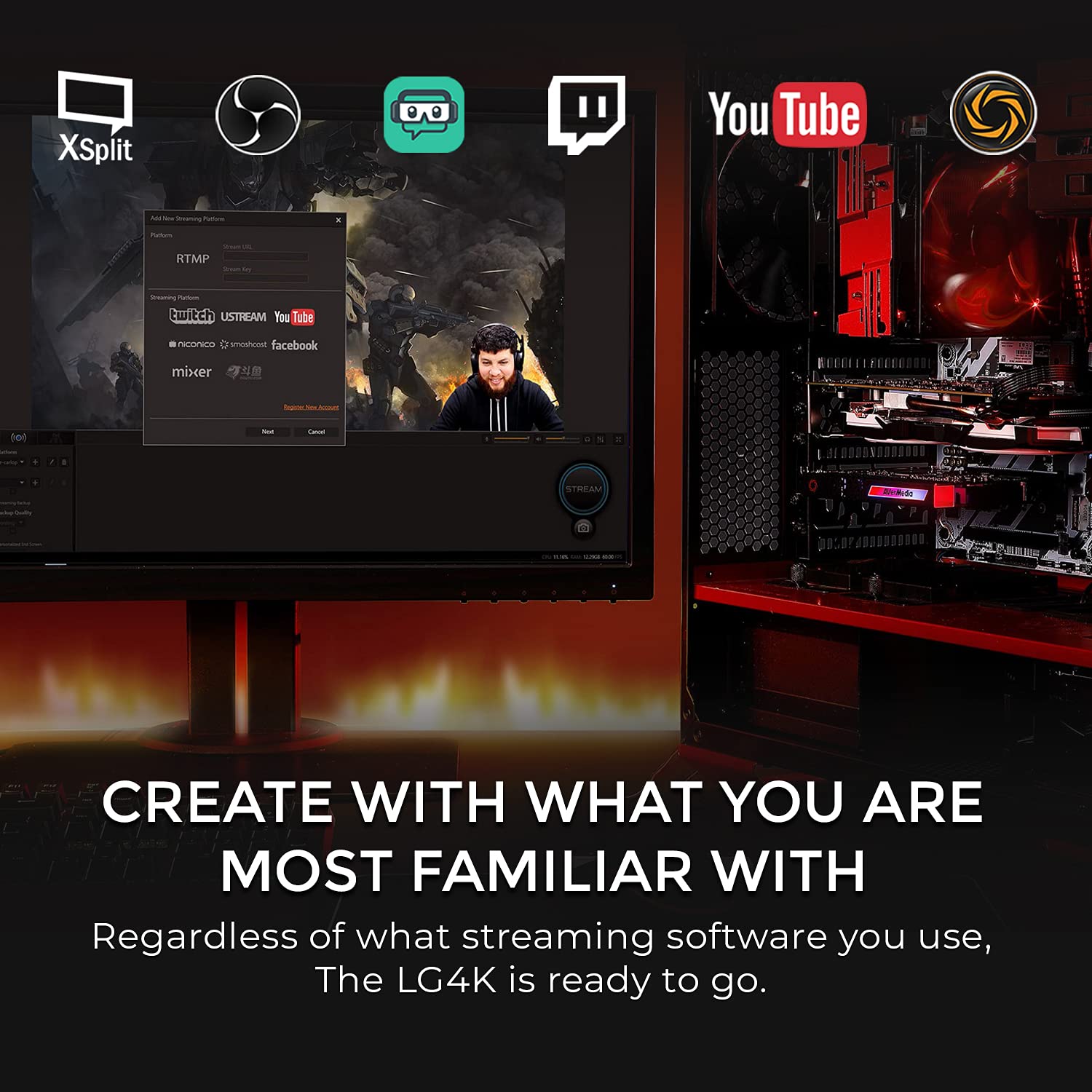 AVerMedia 4K Game Capture Card for PC Streaming