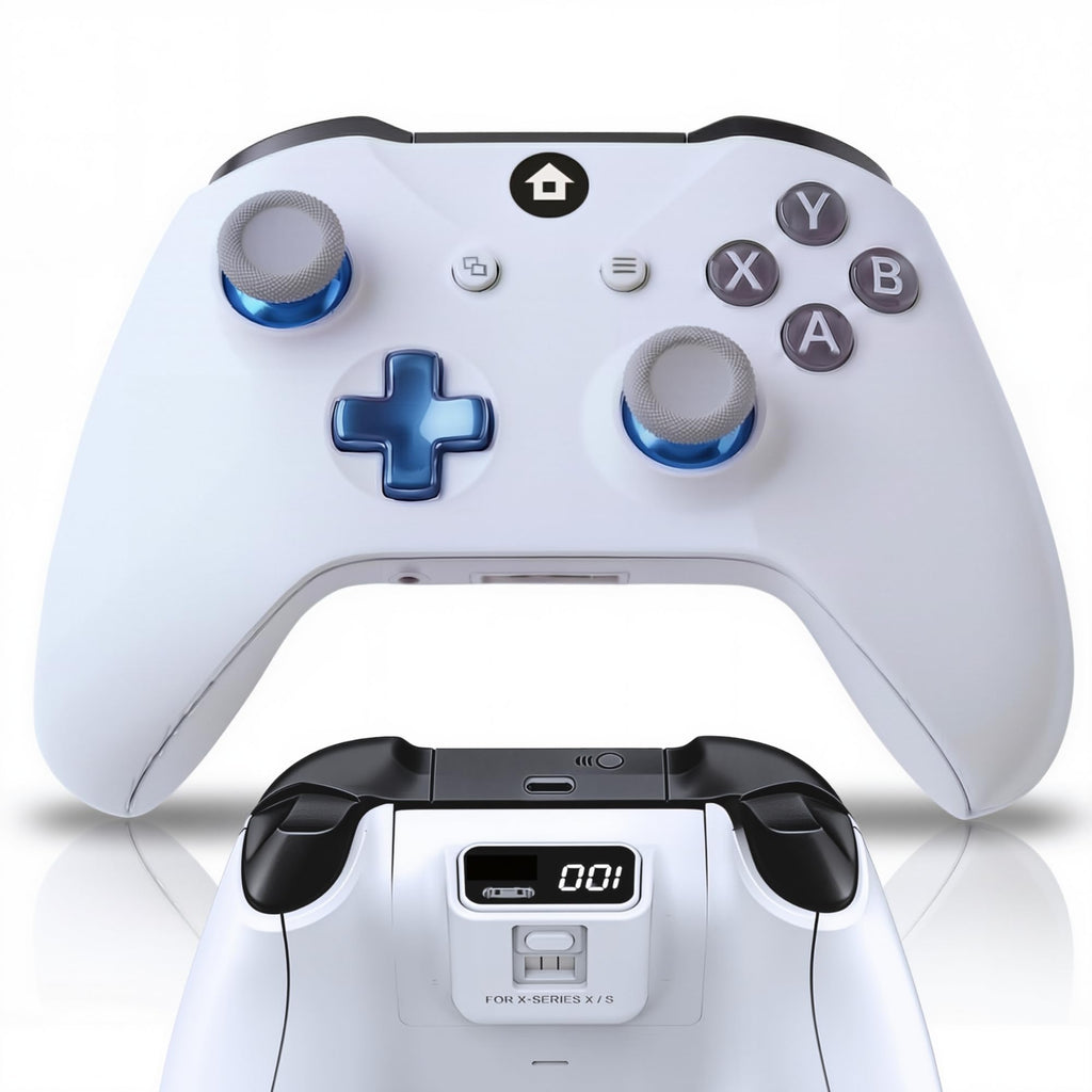 UT2 Wireless Controller Compatible with Xbox Series X S, Xbox One and Windows PC, Bluetooth Gaming Controller with 1400mAh Rechargeable Battery, LED Power Display, Dual Vibration, Precision Joysticks, 3.5mm Headset Jack, White