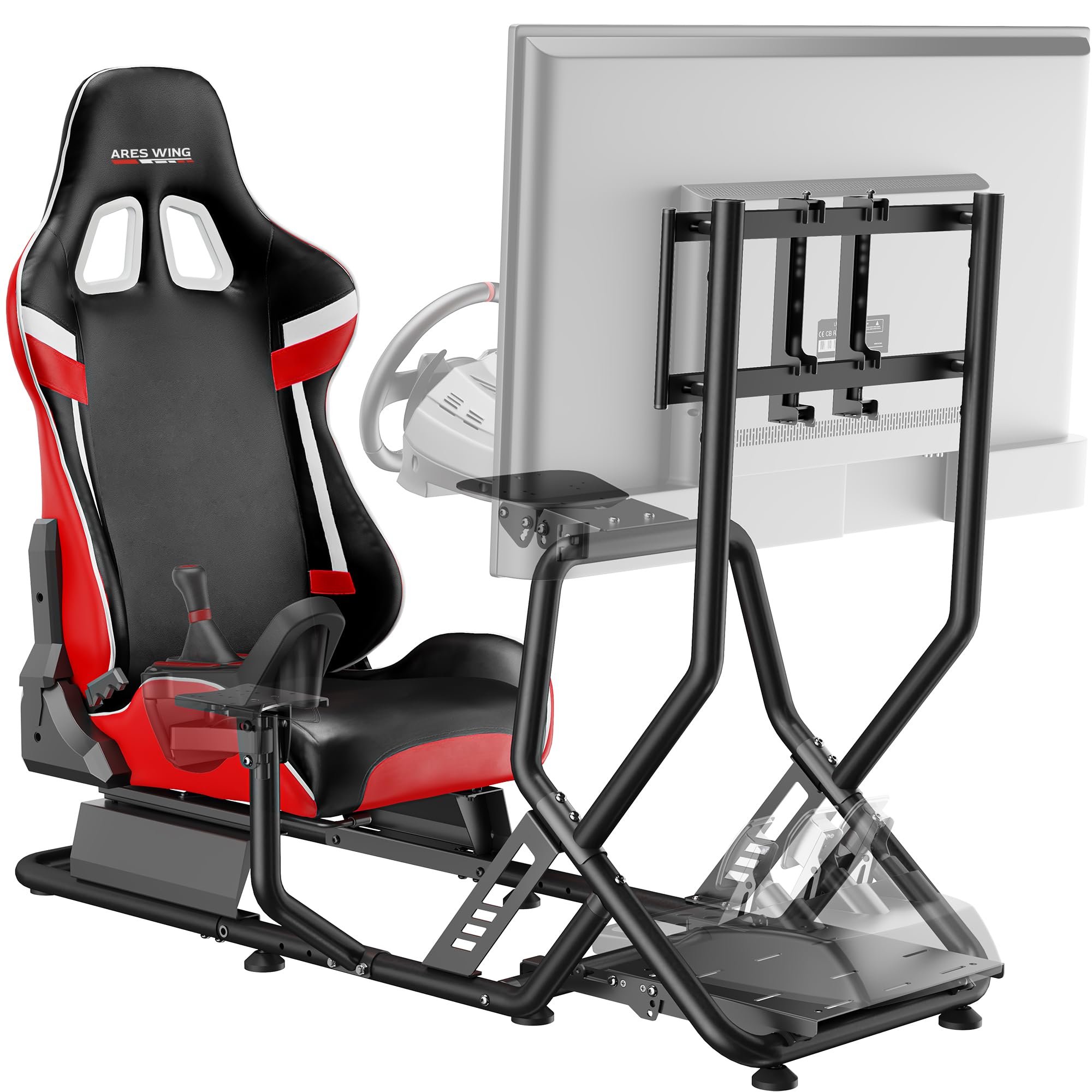ARES WING Formula & GT Sim Racing Cockpit with Seat & Mount