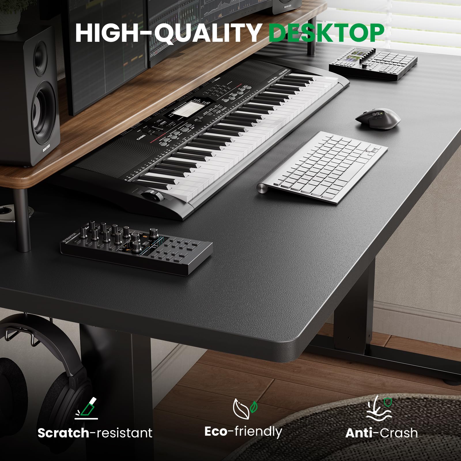 DeskShow 60-Inch Adjustable Electric Standing Desk