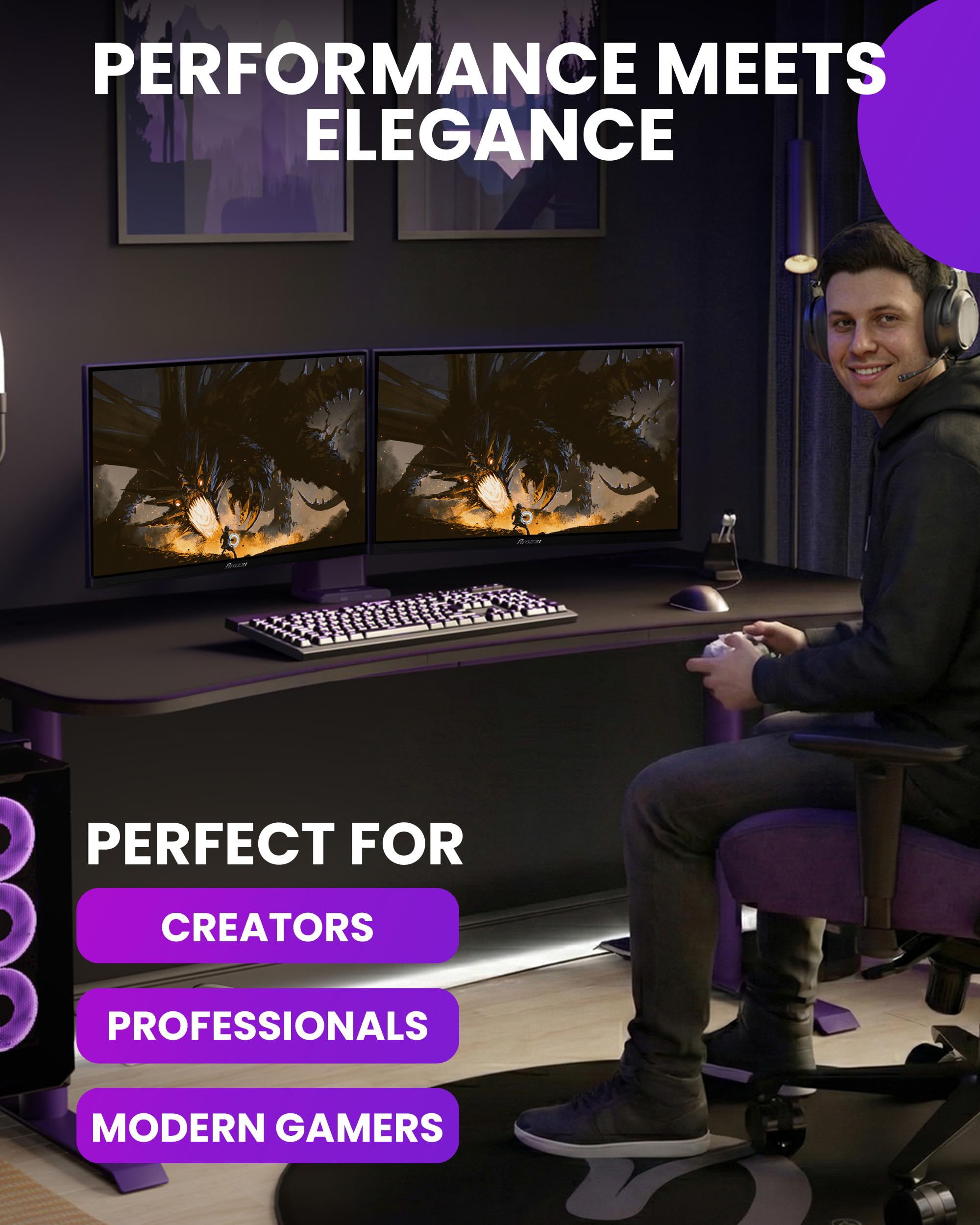 Arozzi Gaming Monitors for Esports and PC Setups