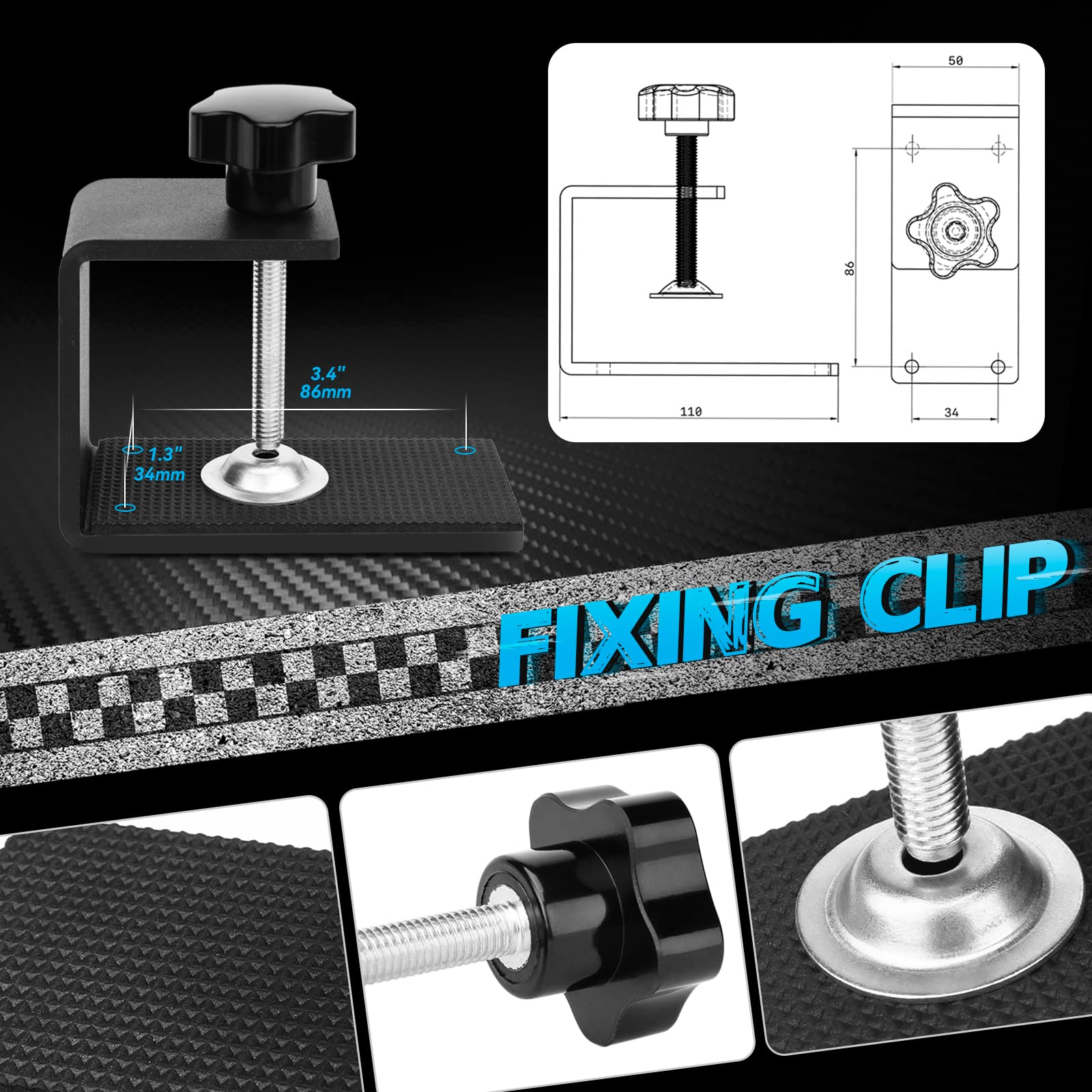 aikeec USB Sim Racing Handbrake with Desk Clamp for PC