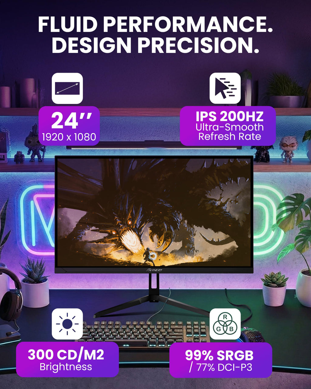 Arozzi Gaming Monitors for Esports and PC Setups