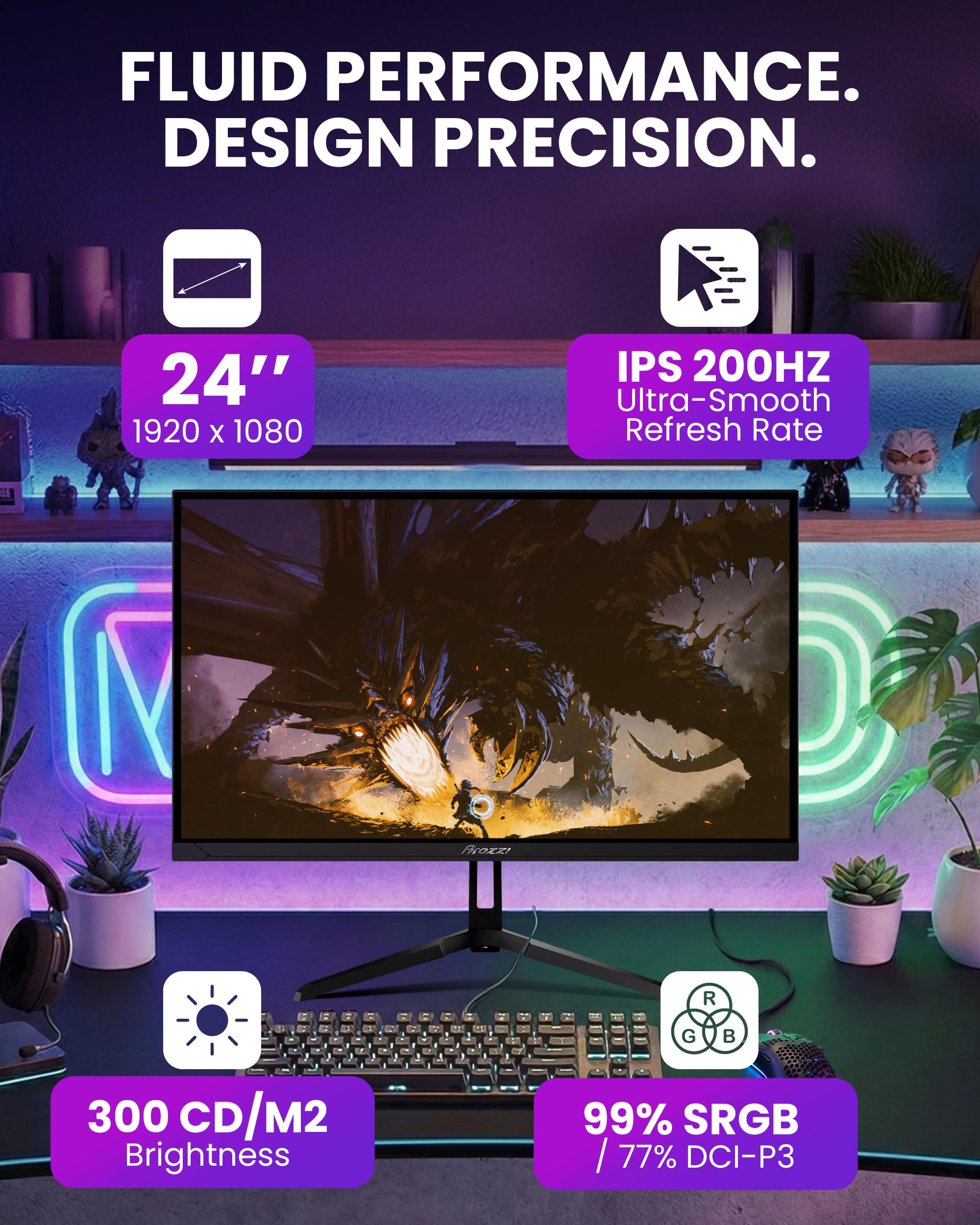 Arozzi Gaming Monitors for Esports and PC Setups