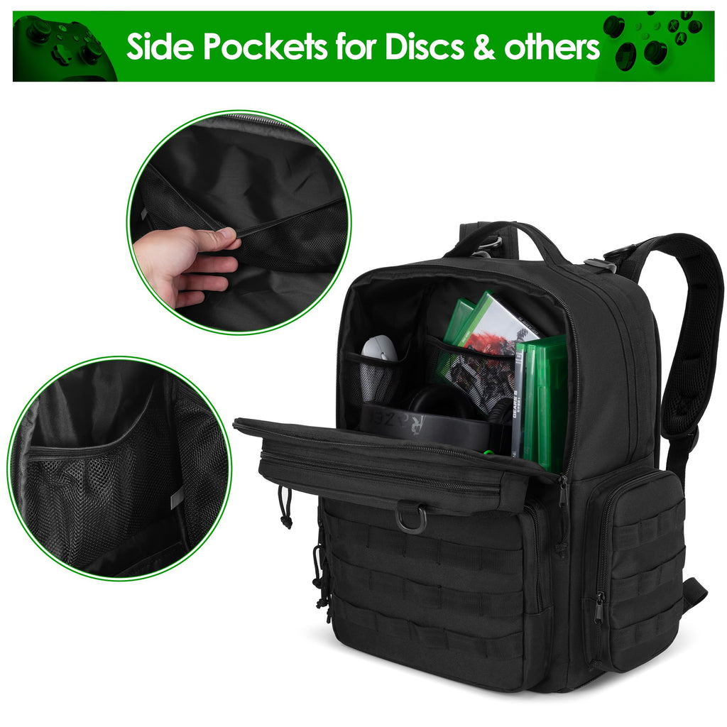 PGmoon Tactical Travel Backpack for Xbox Series X