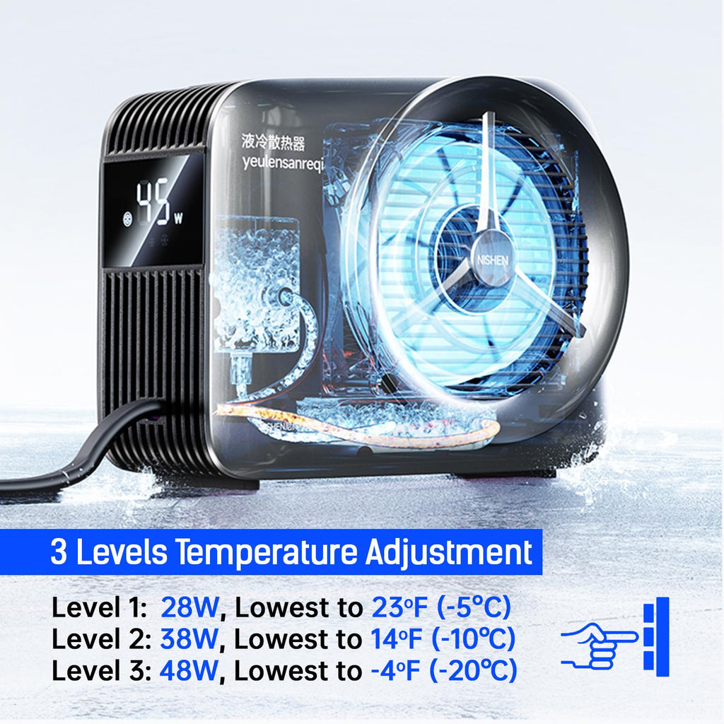 Liquid-Cooled Phone Gaming Cooler with Radiator Fan