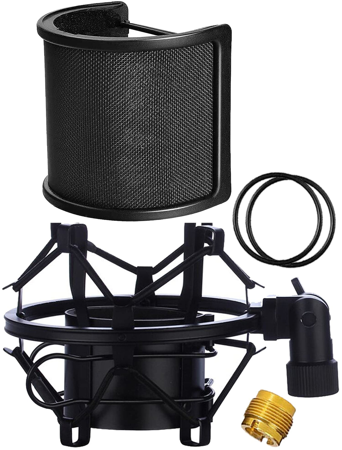 Universal Microphone Shock Mount with Pop Filter