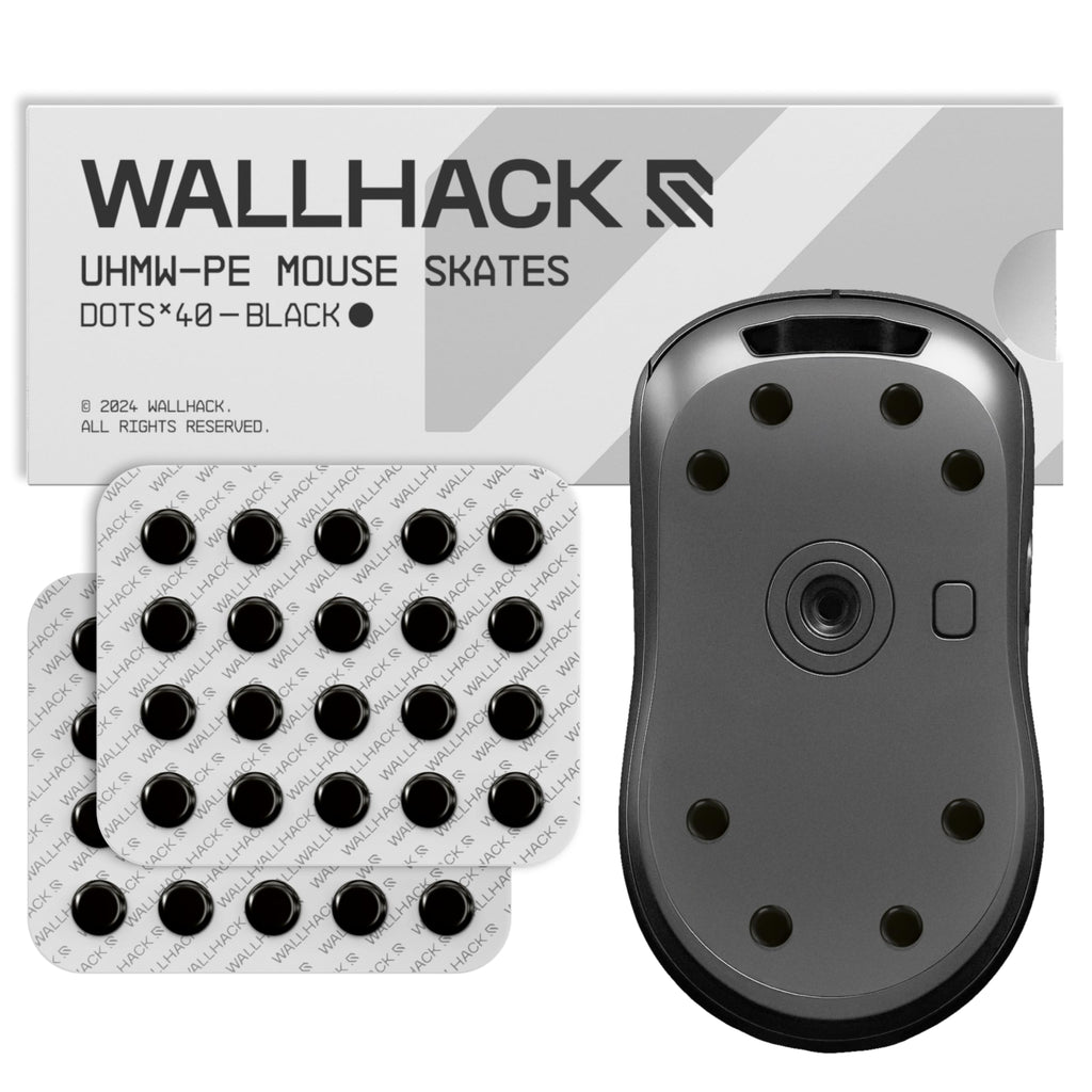 Wallhack Mouse Skates | Premium Universal Skates for Gaming Mice | Ultra-Smooth Glide on Cloth & Glass Pads | Customize Speed & Control | Fast, Easy to Apply