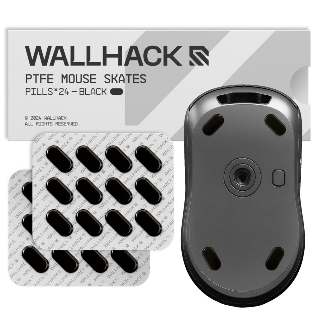 Wallhack Mouse Skates | Premium Universal Skates for Gaming Mice | Ultra-Smooth Glide on Cloth & Glass Pads | Customize Speed & Control | Fast, Easy to Apply