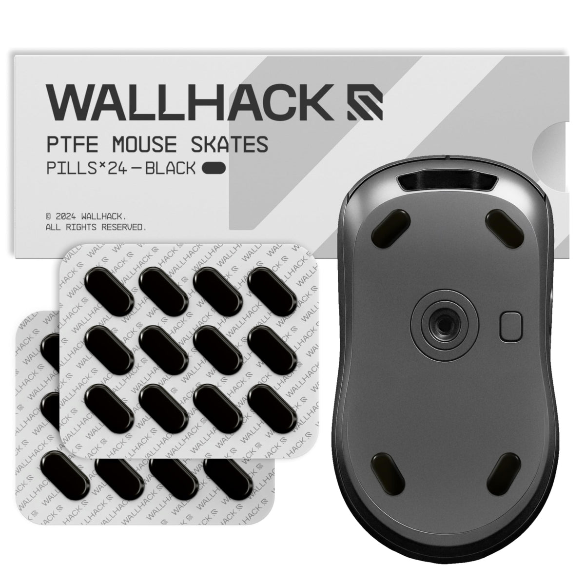 Wallhack Universal Gaming Mouse Skates for Cloth & Glass
