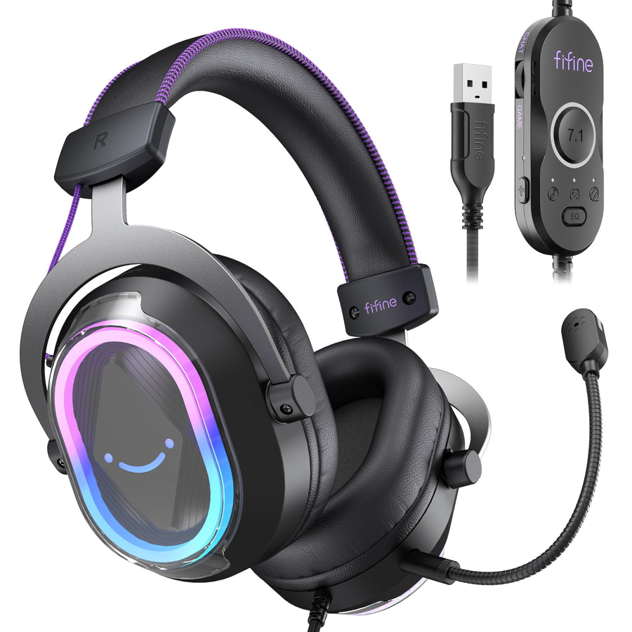 FIFINE AmpliGame H13BP 7.1 RGB Wired Gaming Headset