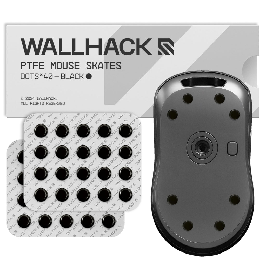 Wallhack Mouse Skates | Premium Universal Skates for Gaming Mice | Ultra-Smooth Glide on Cloth & Glass Pads | Customize Speed & Control | Fast, Easy to Apply