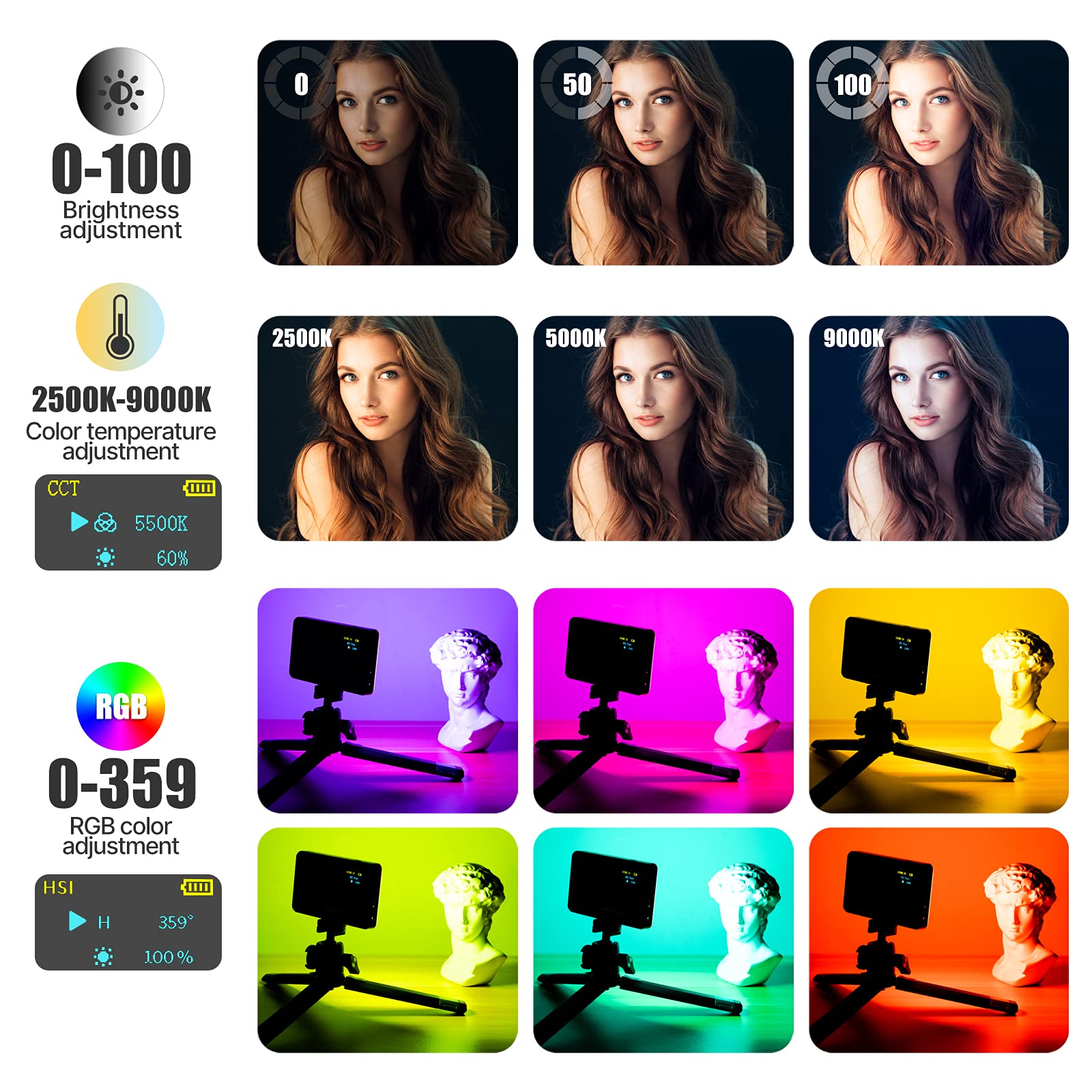 VIJIM VL120 RGB Video Light for Streaming Studios